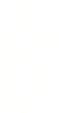 Bir insan tarafından çizilen Noel Kedisi Tebeşiri