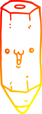 Bir insan tarafından çizilmiş mutlu bir çizgi film karakteri çizimi.