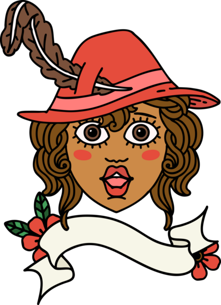 Retro Dövme Tarzı İnsan Ozan Karakteri Yüzü Bir İnsan Tarafından Çizildi