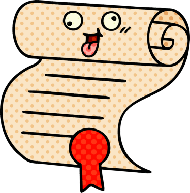 bir insan tarafından çizilmiş bir sözleşmenin çizgi roman tarzı