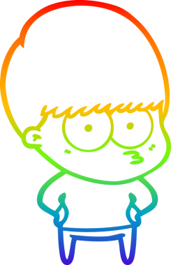 gökkuşağı gradyan çizgisi bir insan tarafından çizilmiş sinirli bir çizgi çocuk çizimi