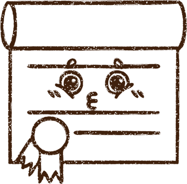 Bir insan tarafından çizilmiş Sertifika Kömürü Çizimi