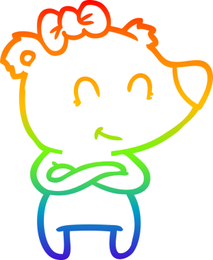 Bir insan tarafından çizilmiş dişi kutup ayısı çizgi filmi.