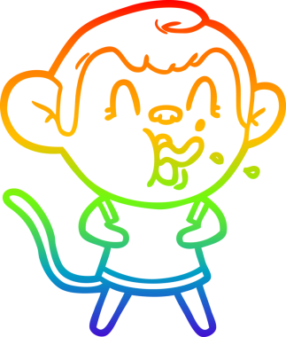 gökkuşağı gradyan çizgisi insan tarafından çizilmiş çılgın bir çizgi maymun çizimi