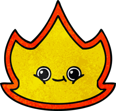 Bir insan tarafından çizilmiş bir ateşin retro grunge dokusu.