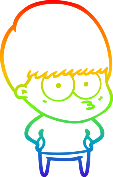 gökkuşağı gradyan çizgisi bir insan tarafından çizilmiş sinirli bir çizgi çocuk çizimi