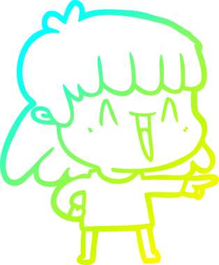 Bir insan tarafından çizilmiş bir karikatür kadın çizimi.