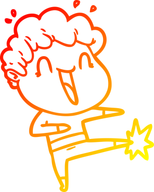 Bir insan tarafından çizilmiş mutlu bir adamın çizgi çizimi.