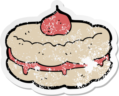 Bir insan tarafından çizilmiş karikatür bisküvisi.