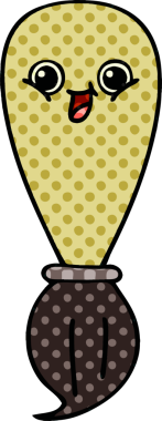 Bir insan tarafından çizilmiş bir boya fırçasının karikatürü.