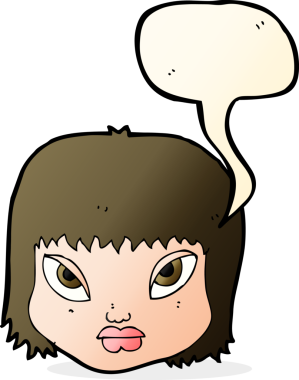 bir insan tarafından çizilen konuşma baloncuğuyla sinirlenmiş bir yüz.