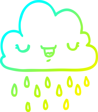 Bir insan tarafından çizilmiş bir karikatür fırtına bulutu çizimi