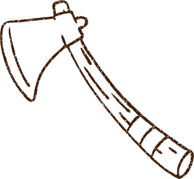 Bir insan tarafından çizilen Balta Kömürü Çizimi