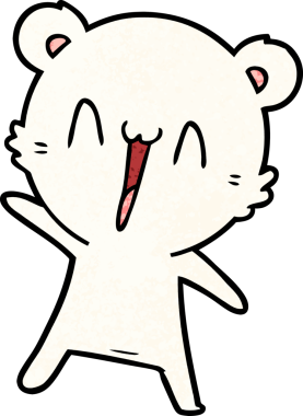 Bir insan tarafından çizilmiş kutup ayısı karikatürü