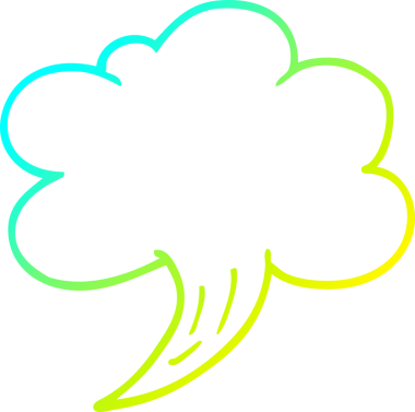 Bir insan tarafından çizilmiş soğuk hava rüzgarının çizgi çizimi.