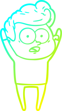 Bir insan tarafından çizilmiş soğuk çizgi çizgi film karakteri.