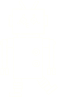 Bir insan tarafından çizilen robot tebeşiri.