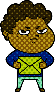 Bir insan tarafından çizilmiş kızgın bir adam.