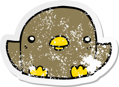 Bir insan tarafından çizilmiş karikatür hatununun sıkıntılı çıkartması.