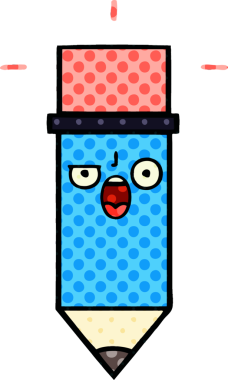 bir insan tarafından çizilmiş bir kalemin karikatürü.