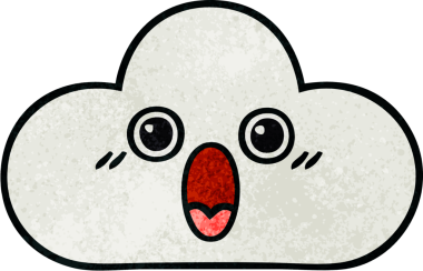 Bir insan tarafından çizilmiş eski grunge desenli bir bulut.