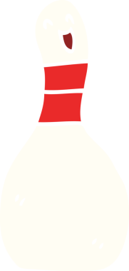 Bir insan tarafından çizilmiş karalama bovling pimi.