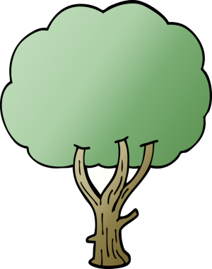 Bir insan tarafından çizilmiş karalama ağacı.