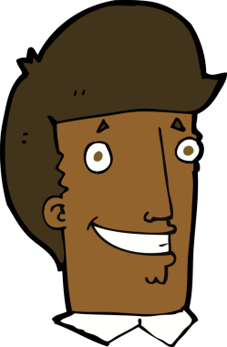 Bir insan tarafından çizilmiş mutlu bir adam.