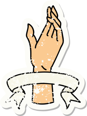 Bir insan tarafından çizilmiş eski bir çıkartma.