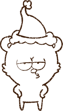 Bir insan tarafından çizilmiş Noel Ayısı Kömürü