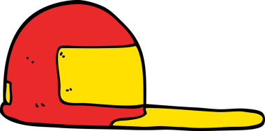 Bir insan tarafından çizilmiş karalama beyzbol şapkası.