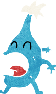 Bir insan tarafından çizilmiş komik bir çizgi film.