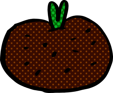 Bir insan tarafından çizilmiş karalama domatesi.