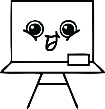 Bir insan tarafından çizilmiş beyaz bir karikatür.