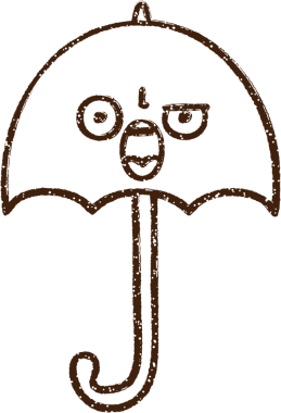 Bir insan tarafından çizilen Şemsiye Kömürü