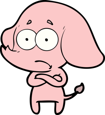 bir insan tarafından çizilmiş belirsiz bir fil.