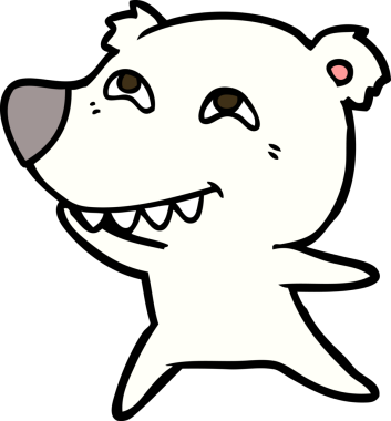 Bir insan tarafından çizilmiş kutup ayısı karikatürü