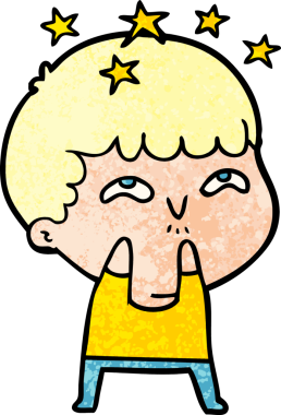 çizgi film bir insan tarafından çizilmiş hayret verici çocuk.