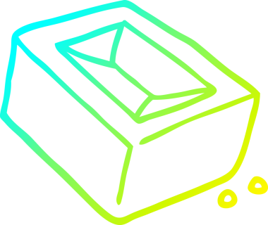 Bir insan tarafından çizilen kırmızı tuğlanın soğuk gradyan çizgisi.