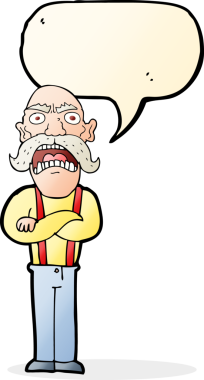 Bir insan tarafından çizilen konuşma baloncuğuyla yaşlı bir adamı şok etti.