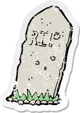 Bir insan tarafından çizilmiş ürkütücü bir karikatürün gerilimli çıkartması.