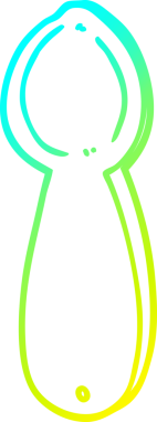 Bir insanın çizdiği çizgi film kaşığının soğuk gradyan çizgisi.