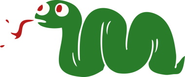 Bir insan tarafından çizilmiş karalama yılanı.