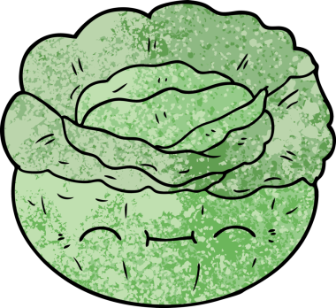 bir insan tarafından çizilmiş lahanalar.