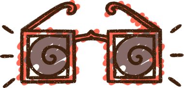 Bir insan tarafından çizilmiş XRay Gözlük Tebeşiri