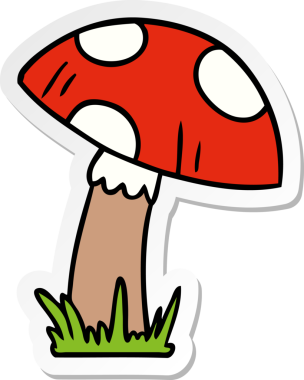 Bir insan tarafından çizilmiş bir kurbağa taburesinin el çizimi karikatürü.