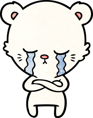 Bir insan tarafından çizilmiş kutup ayısı karikatürü