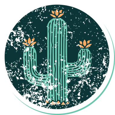 Bir insan tarafından çizilmiş bir kaktüsün sembolik dövmesi.