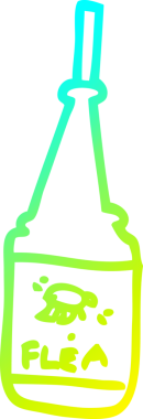 Bir insan tarafından çizilmiş bir karikatür bitinin soğuk gradyan çizimi