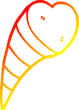 Bir insan tarafından çizilmiş bir aşk sembolünün sıcak çizgi çizimi